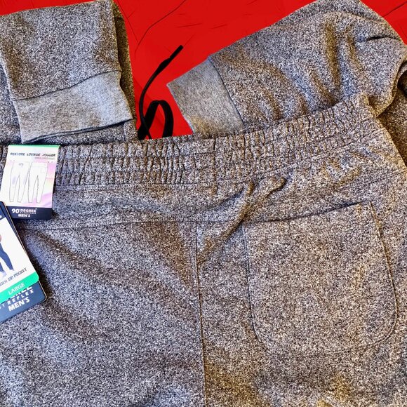 90 Degree Sweatpants By Reflex Lounge Jogger Zip Pockets Gray Mens Large NEW - Picture 9 of 11